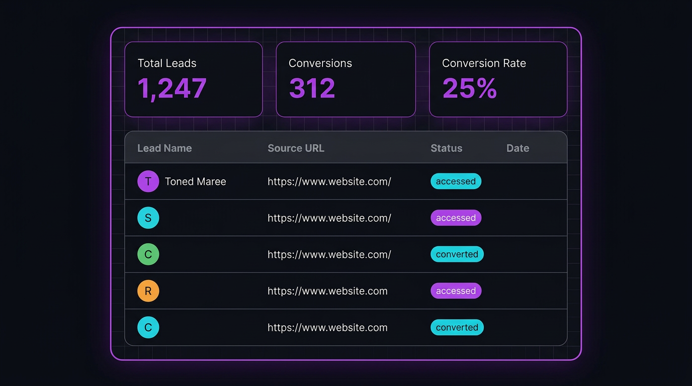 Complete leads dashboard